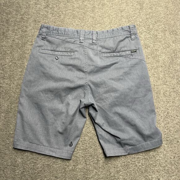 Volcom True To This Chino Shorts Men's 32 Blue Stretch 10" Inseam Skater Grunge - Picture 4 of 8